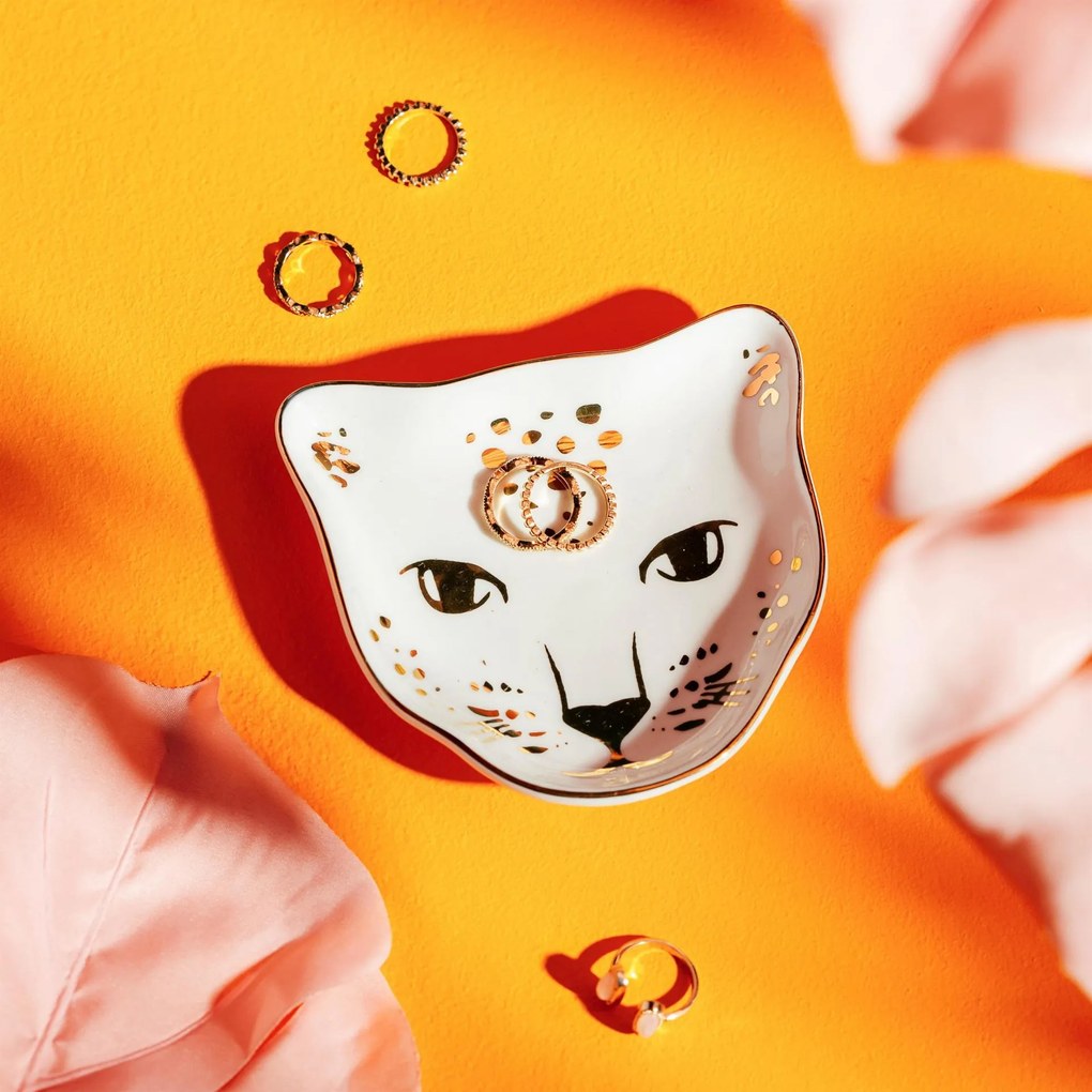sass & belle Porcelánový tanierik na šperky Leopard Love 11,8 cm