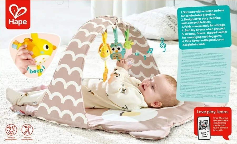 Hape Hracia deka s hrazdičkou - Sova Oskar