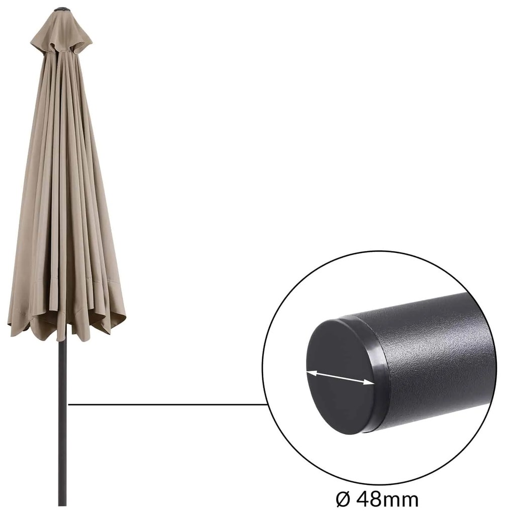InternetovaZahrada Záhradný slnečník Maui Ø330cm - taupe