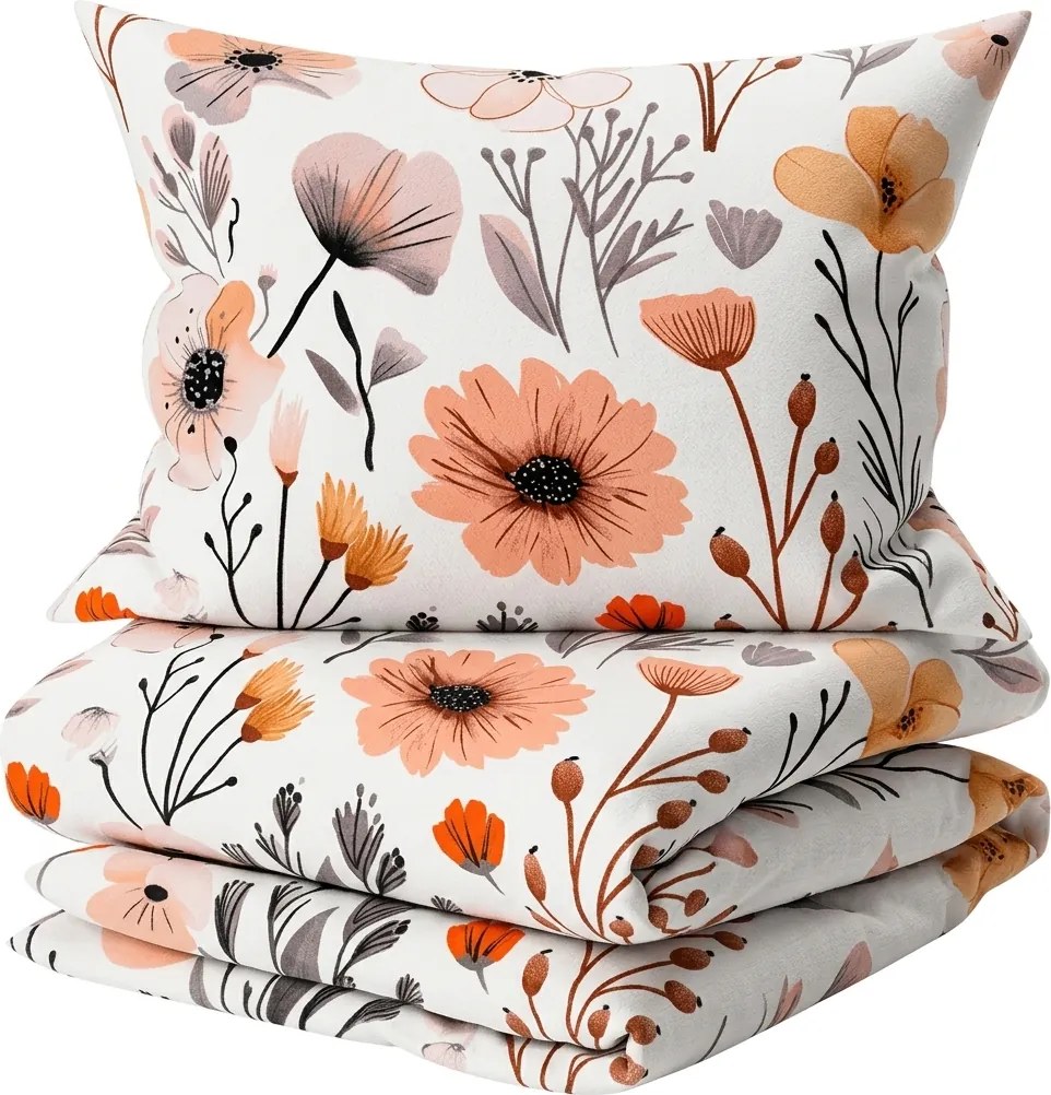Sada obliečok z mikrovlákna BOTANIX farebné + obliečka na vankúš 45 x 45 cm ZDARMA