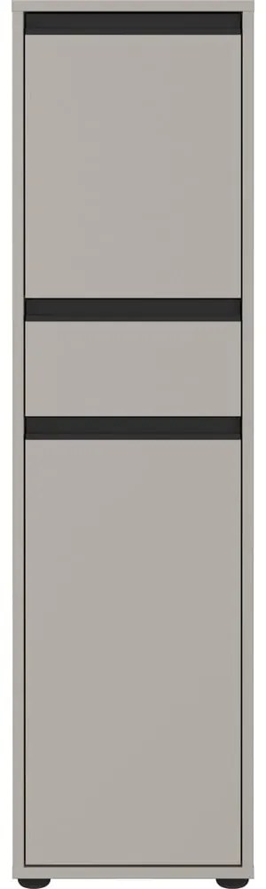 Sivá vysoká úzka kúpeľňová skrinka 33x121 cm Lemont – Germania
