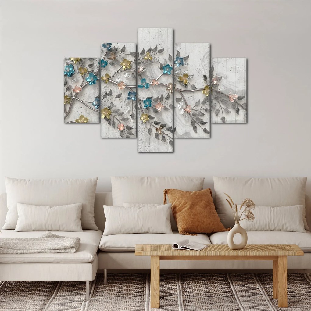 Obraz- Na vetve - abstraktné (150x105 cm)