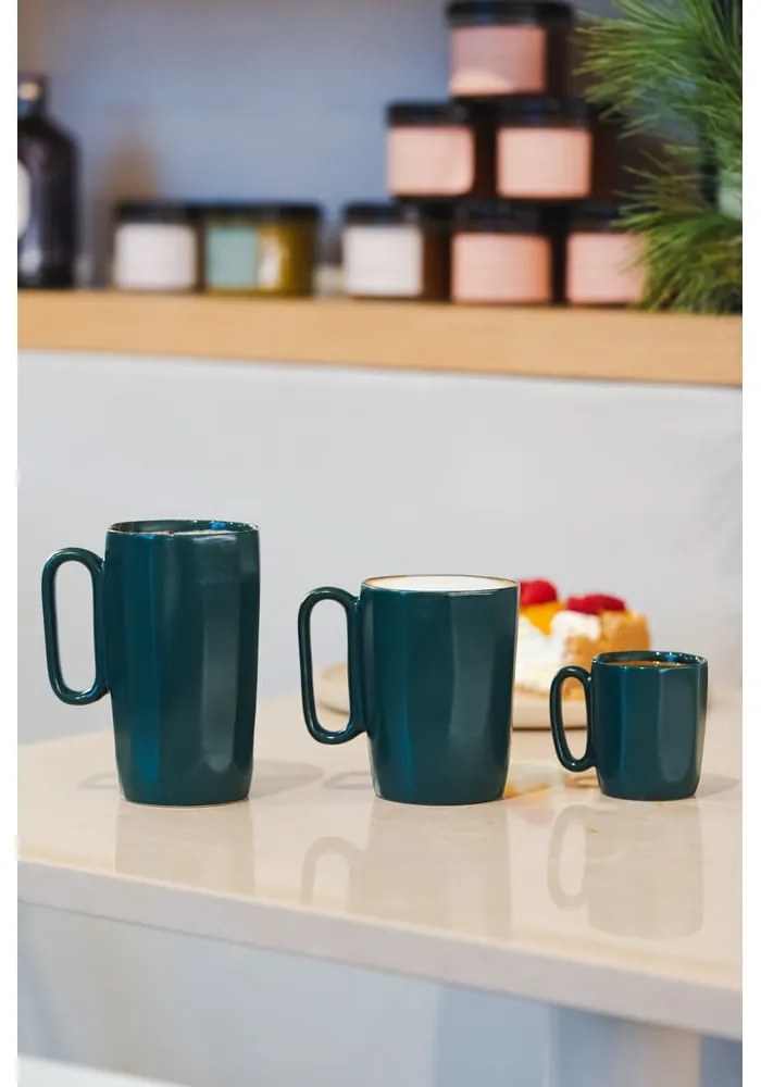 Tmavozelené kameninové hrnčeky v súprave 2 ks 250 ml Fuori – Vialli Design