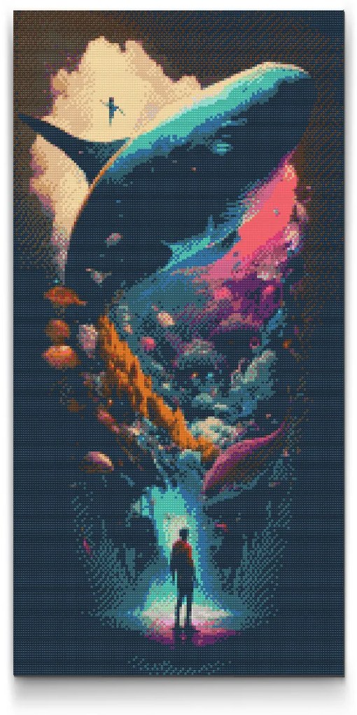 Gario Diamantové maľovanie Podmorský sen Rozmery: 40 x 80 cm, Rámovanie: S vnútorným rámom, Diamanty: Štvorcové