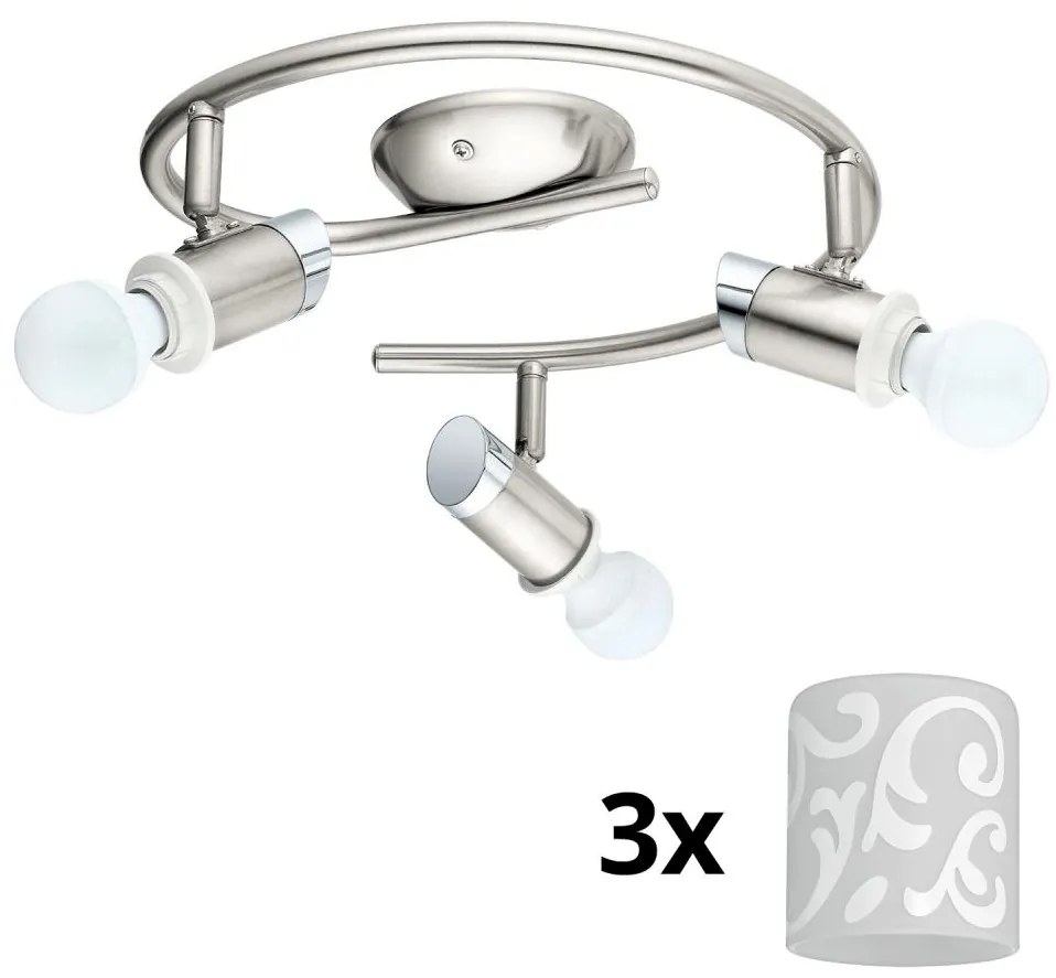 Eglo - LED Bodové svietidlo MY CHOICE 3xE14/4W/230V  chróm/biela