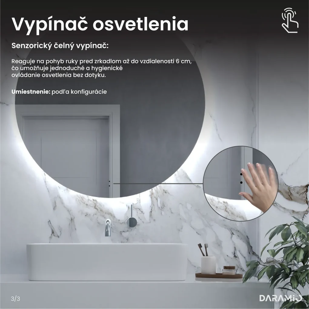 Atypické zrkadlo s LED osvetlením G10