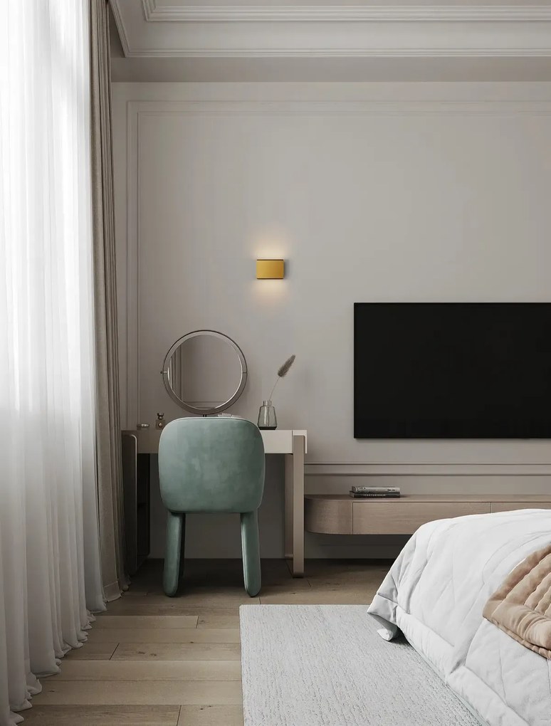 Minimalistické nastenné svietidlo Oti Zlatá