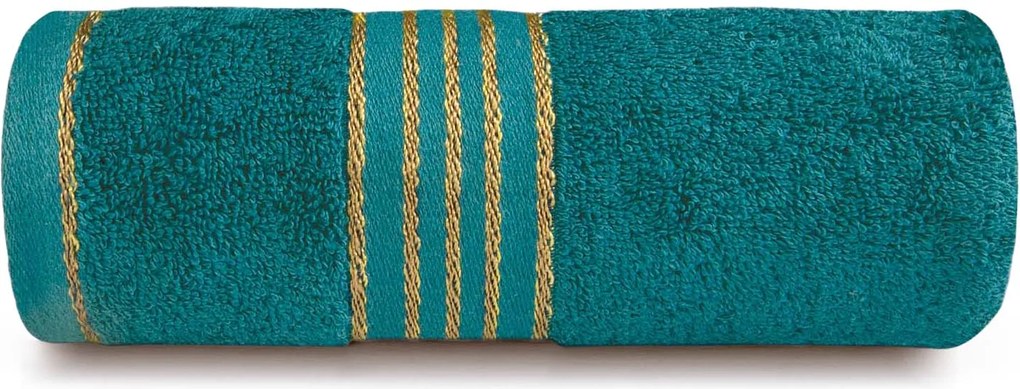 BAVLNENÉ UTERÁKY TIWANO SADA 1 KS 50X90 CM, 1 KS 70X140 CM TMAVOTYRKYSOVÁ