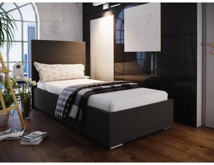 Jednolôžková posteľ 90x200 FLEK 4 - čierna