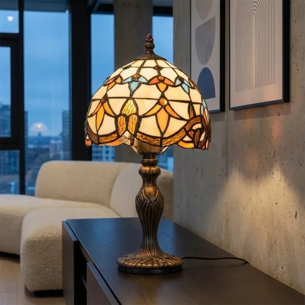 Brilagi - Tiffany vitrážová stolná lampa MIRABELLA 1xE27/60W/230V