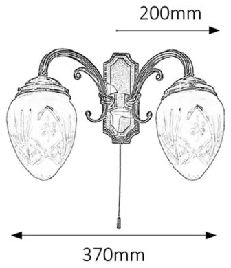 Rabalux 8632 - Nástenné svietidlo ANNABELLA 2xE14/40W/230V