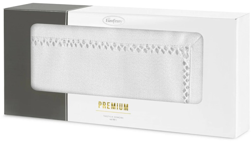 OBRUS EMILY 40X180 CM BIELY
