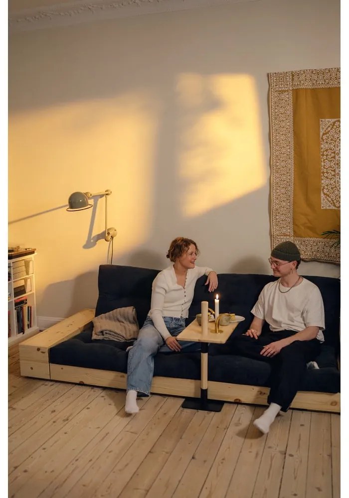 Čierno-antracitová menčestrová rozkladacia pohovka 244 cm Base – Karup Design