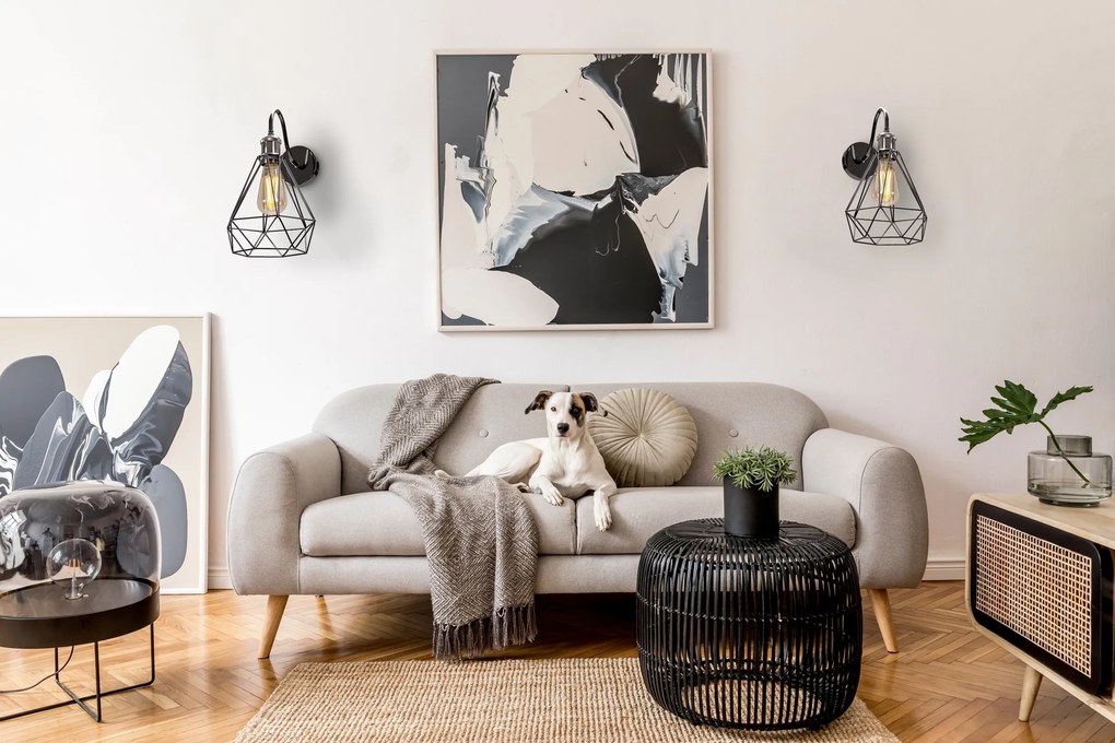 Nástenná lampa Olava čierna