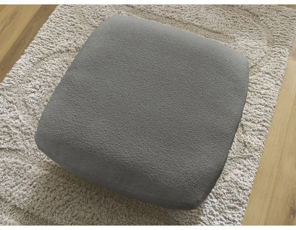 Tmavosivá podnožka z textílie buklé Leonore – Bobochic Paris