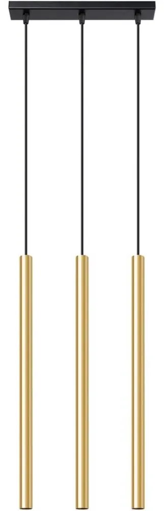 Sollux SL.1196 - Luster na lanku PASTELO 3xG9/8W/230V zlatá