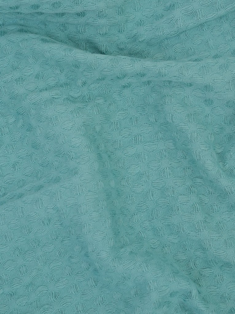 Vaflový pléd 140 x 180 cm - morská modrá