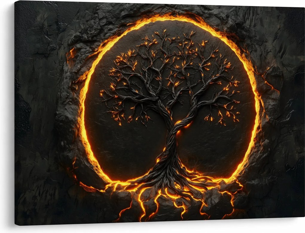 Obraz – Strom života v láve II. (70x50 cm)