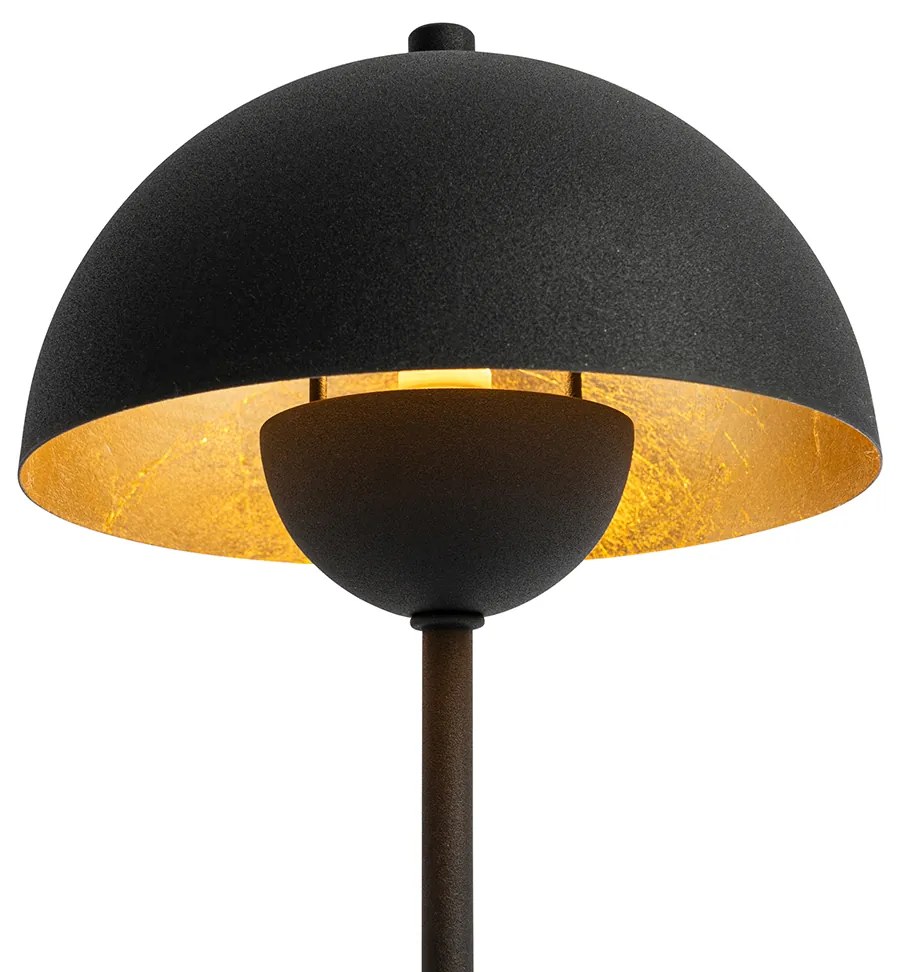 Retro stolná lampa čierna so zlatom - Magnax Mini