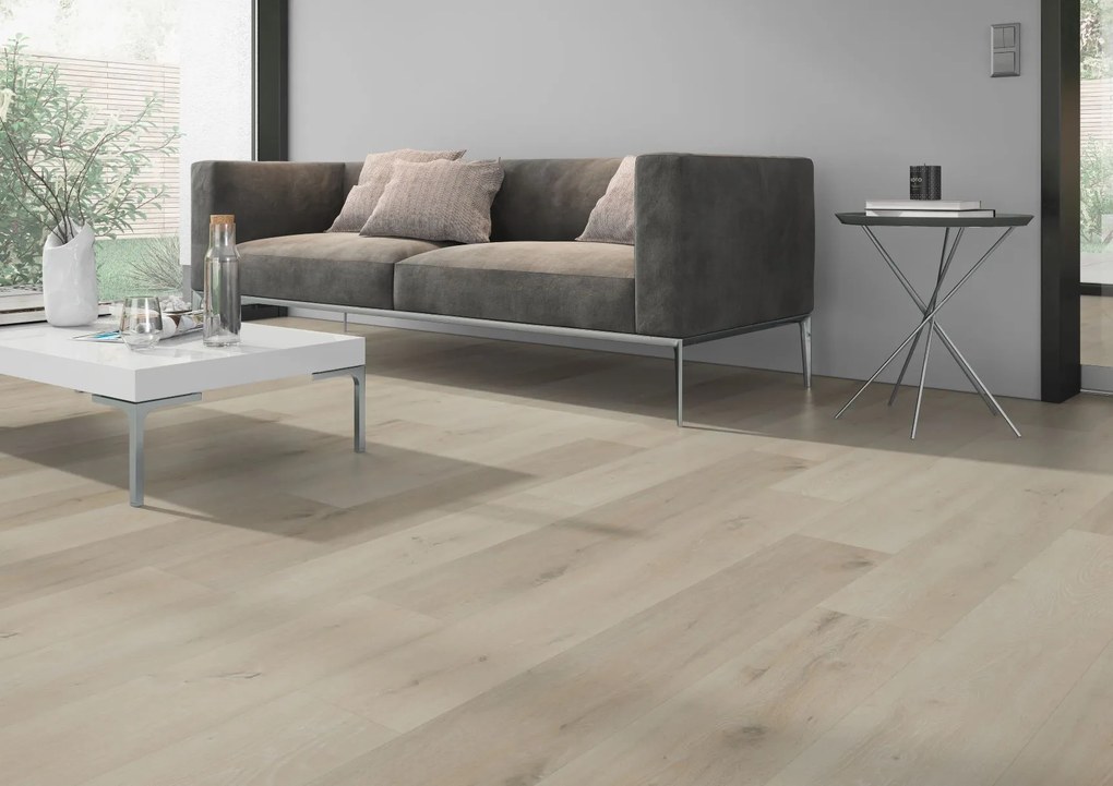 Oneflor, Vinylová podlaha lepená ECO 55 057 Prestige Oak White, 1219,2 x 184,1 mm