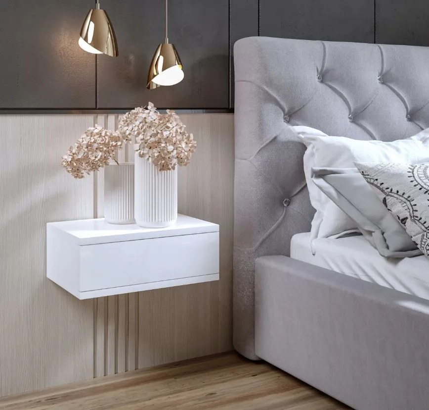 Nočný stolík LOFT - biely