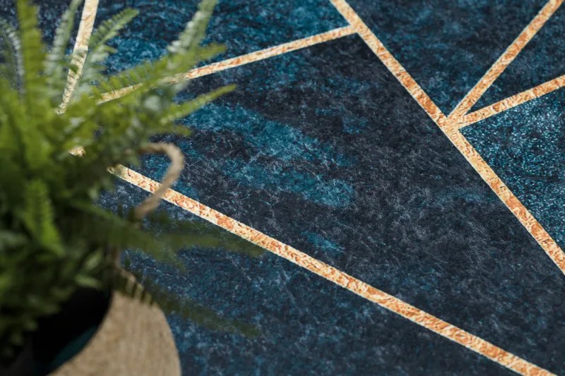 Dywany Łuszczów, Kusový koberec ANDRE Mosaic 1173, 120x170, modrá, chodba / predsieň