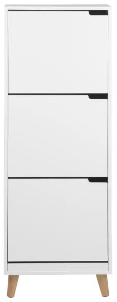 Skrinka na topánky s 3 zásuvkami CARLY biela