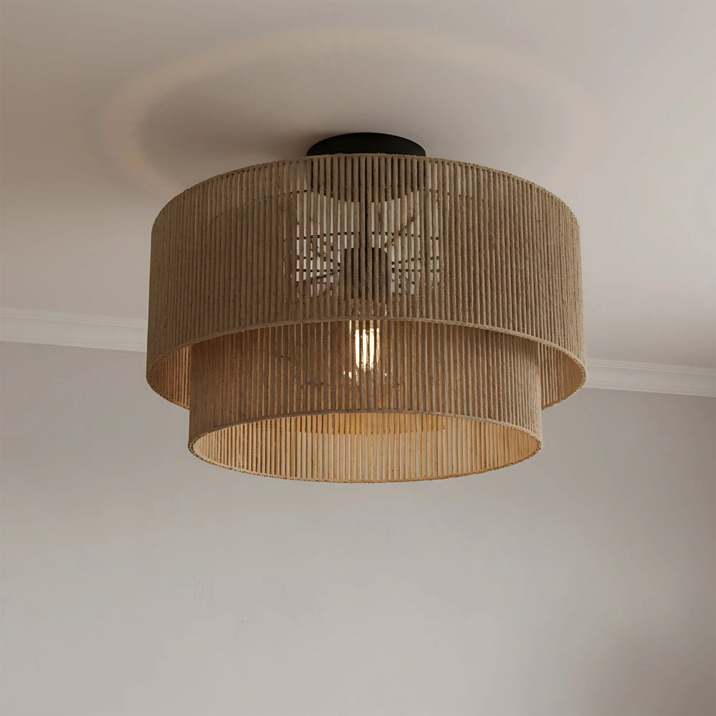 Toolight Toolight, závesné svietidlo 46cm, 1xE27, APP1838-1F, hnedá, OSW-01669