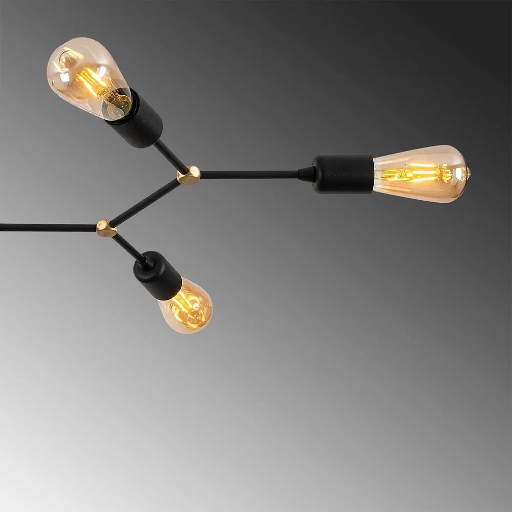 Čierne stropné svietidlo 48x95 cm Sparrow – Opviq lights