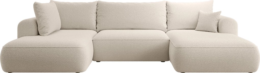 Rohová sedacia súprava v tvare U Olivo U (L) (béžová čierna)