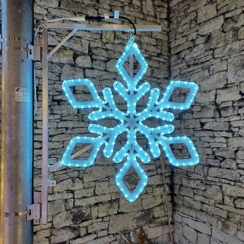 DECOLED LED světelná vločka IX, sada na VO 3D tisk, 72 cm, ledově bílá