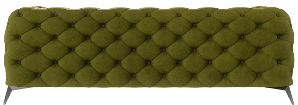 Zelená zamatová pohovka 225 cm Chelsea – Ropez