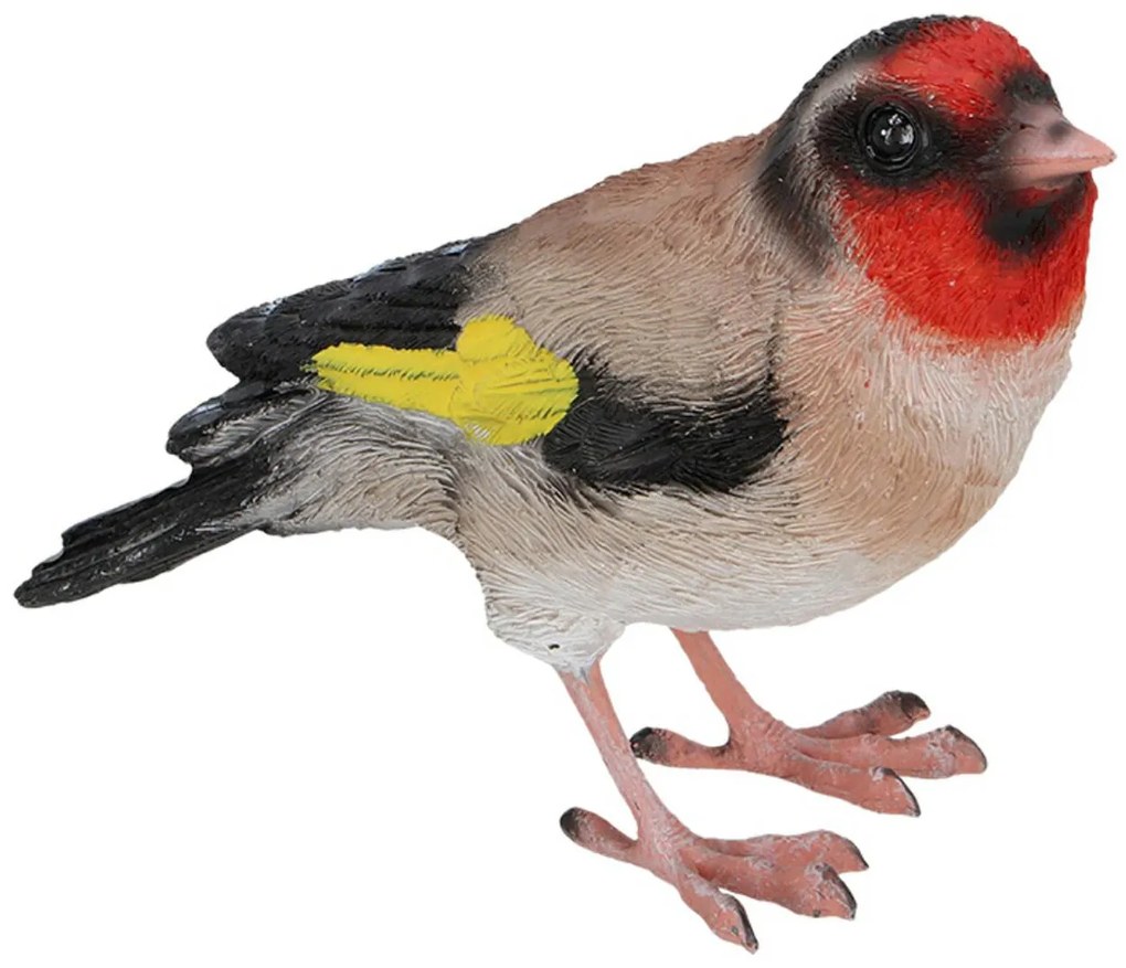 Záhradná figúrka z polyesterovej živice Bird, 12x8,5 cm, viacfarebná