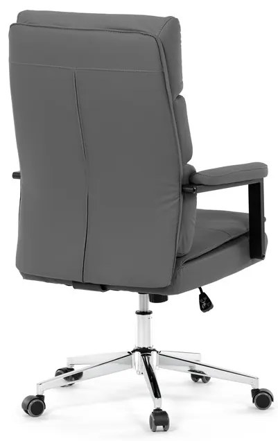 Autronic BONTEC Kancelárske kreslo, hojdací mechanizmus, šedá ekokoža, KA-D8104 GREY Farba: Šedá