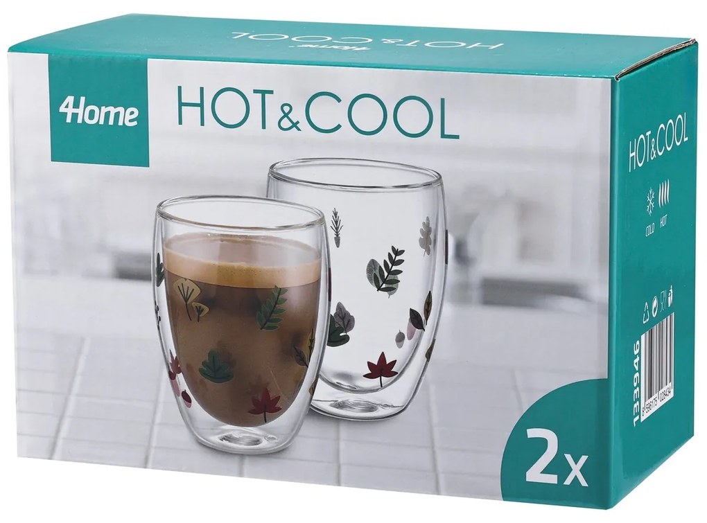 4Home Termo pohár Autumn Hot&Cool 350 ml, 2 ks