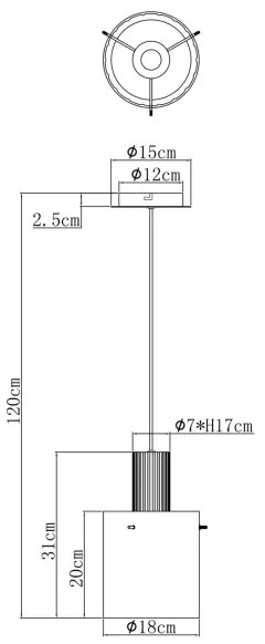 Globo 15904HF - Luster na lanku TULIVAR 1xE27/40W/230V pr. 18 cm biela
