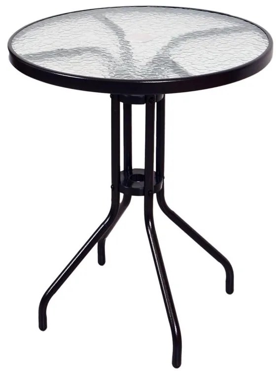 Záhradný balkónový set, polyratan, 2 stoličky + sklenený stô