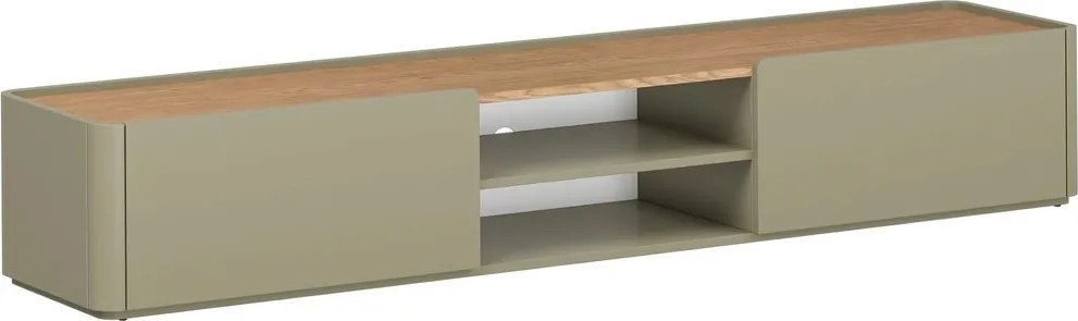 TV stolík Elivo 220 cm so zásuvkou - eukalyptus / dub baltic dune
