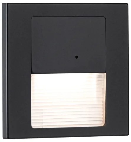 Paulmann 80004 - LED/1W Schodiskové svietidlo so senzorom TSARO 230V Lead/čierna