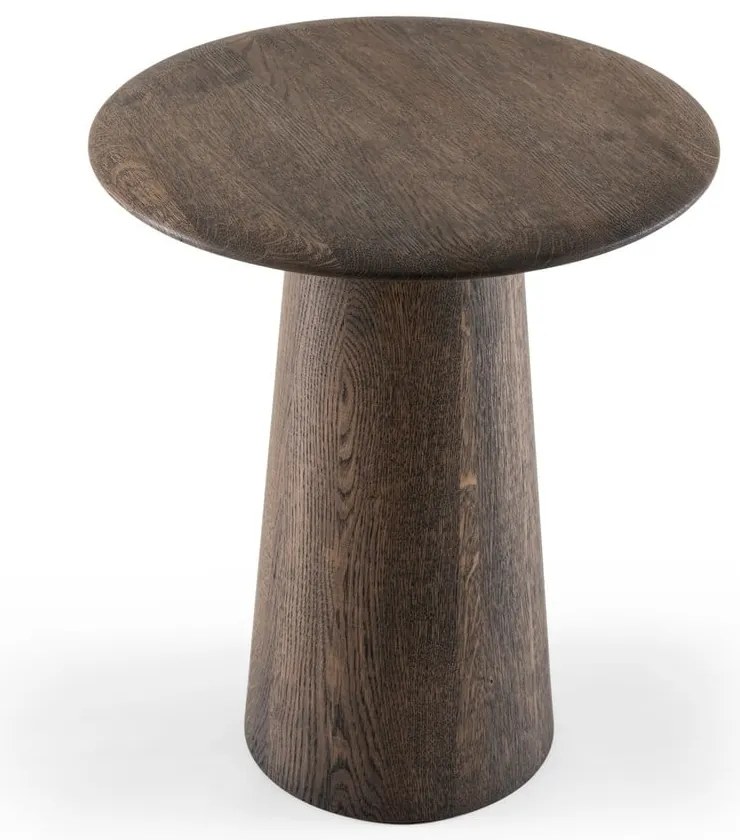 Okrúhly odkladací stolík z dubového dreva ø 40 cm Mushroom – Gazzda