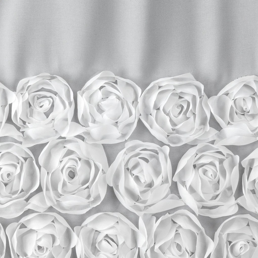 ZÁCLONA NA PÁSKE EVA MINGE ROSES7 140X270 CM BIELA
