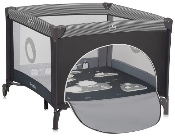 Lionelo - Hracia ohrádka BONNIE Sivá Scandi