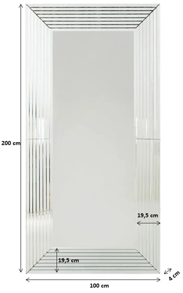 Linea zrkadlo 100x200cm
