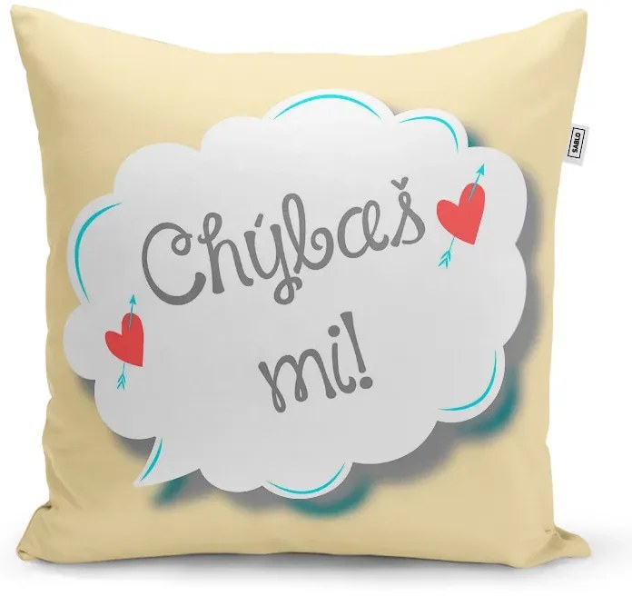 Sablio Vankúš Chýbaš mi: 40x40 cm