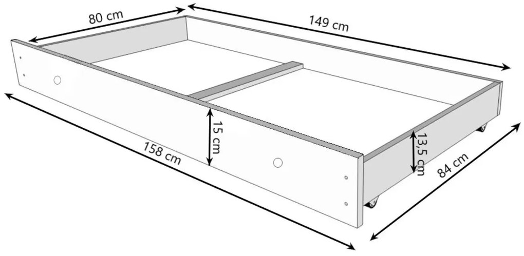 DETSKÁ JEDNOLÔŽKOVÁ POSTEĽ ELIA 160x80 BIELA + RUŽOVÁ