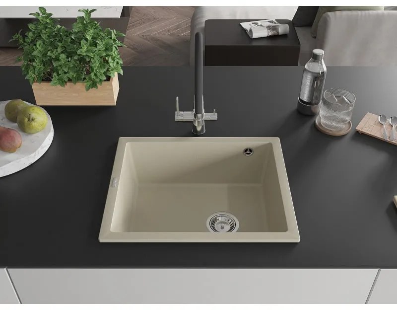 Mexen Pedro - drez granitový 56,0x46,0cm, 1-komorový, béžová, 6508561000-69