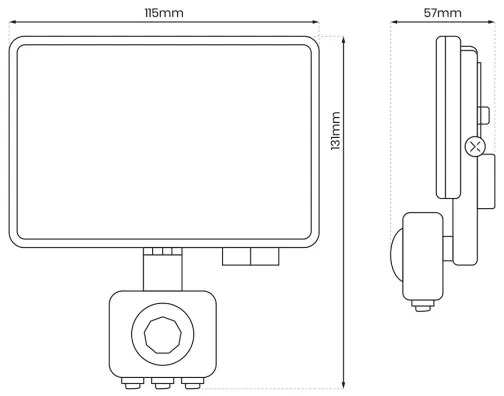 LED Vonkajší reflektor so senzorom LED/20W/230V 5000K IP44