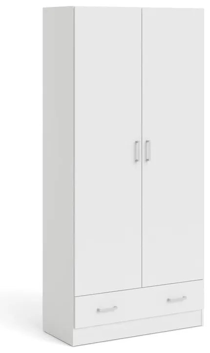 Biela šatníková skriňa 79x170 cm Space – Tvilum