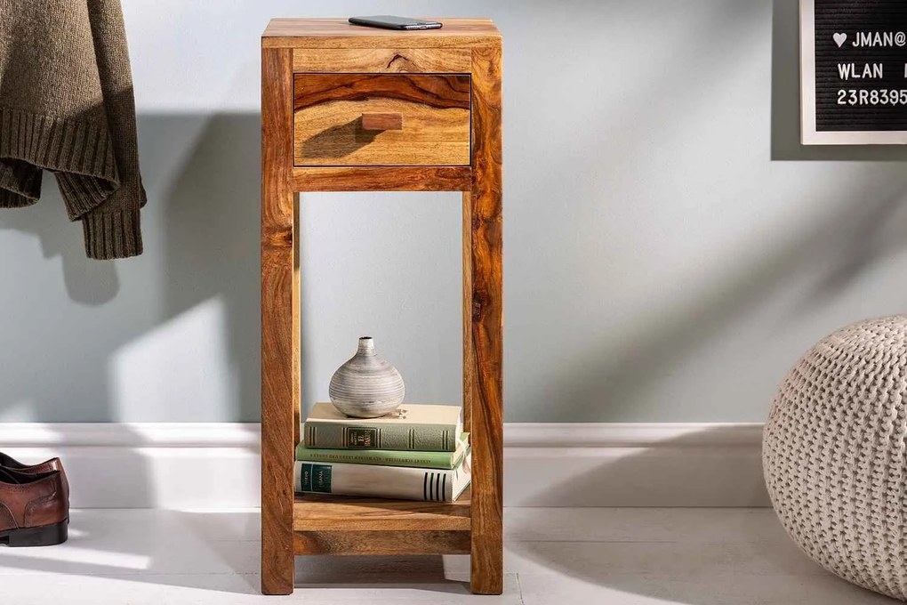 Dizajnový odkladací stolík Timber 70 cm Sheesham