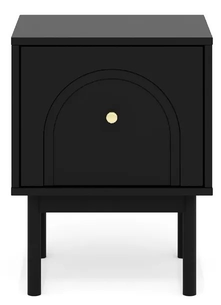 Nočný stolík Mazoma 41 cm čierny/zlatý